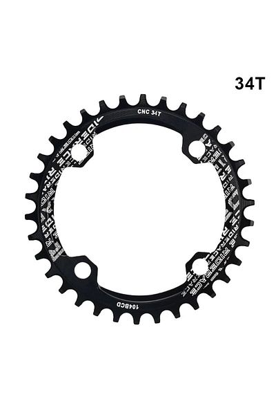 riderace 34T Black RIDERACE Bicycle Crank Chainring 104BCD Round Shape Narrow Wide 32T/34T/36T/38T Mountain B