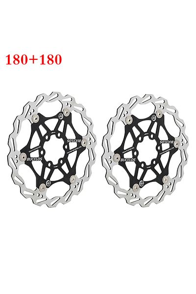 Choice 2PC 180-180mm Black 2PC BUCKLOS Bicycle Disc Brake 160/180/203 Bike Floating Rotors Stainless Steel