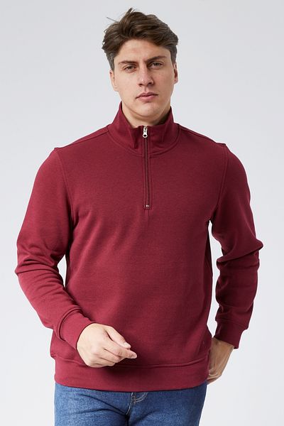 VİPER Half Zipper High Collar Sweatshirt with Fleece Inside Winter