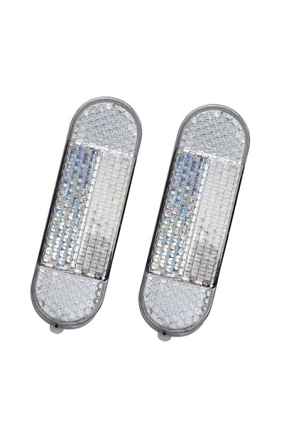 Choice 2 pcs white ABS Reflective For Xiaomi Mi Electric Scooter 1S Pro Pro2 M365 Front Tube Night Warning