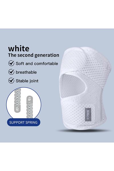 Choice S AB003-WH 1PC Sports Kneepad Men Women Pressurized Elastic Knee Pads Arthritis Joints Protector Fit