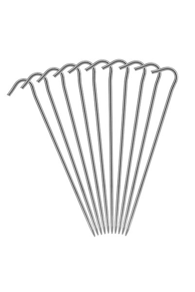 Choice 10pcs 6pcs/10pcs Titanium Tent Pegs Titanium Tent Nails w Bend Hook Ou...