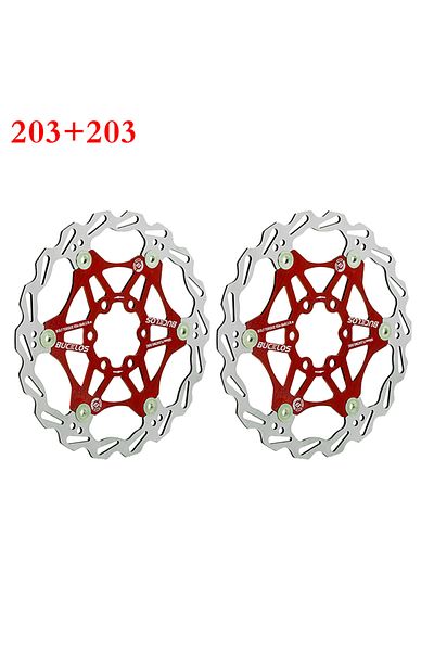 Choice 2PC 203-203mm Red 2PC BUCKLOS Bicycle Disc Brake 160/180/203 Bike Floating Rotors Stainless Steel Mo