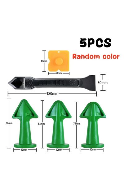 Choice 5PCS 15PCS Caulk Nozzle Applicator Silicone Scraper Sealant Caulking Smooth Remover Tools Kit Floor