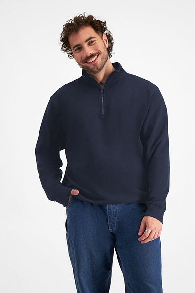 BayBayan Men's Unisex Basic Stand Collar Half Zipper Pullover Sweatshirt