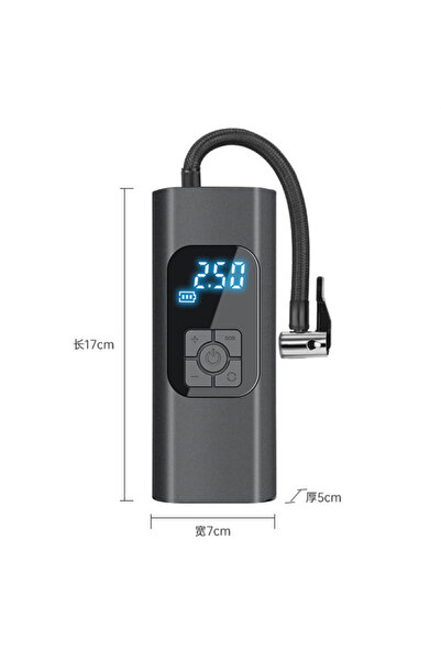 Protonust Kablosuz Şarjlı Taşınabilir Çantalı, Powerbank Destekli Çakmak Şarjlı Göstergeli Hava Kompresörü