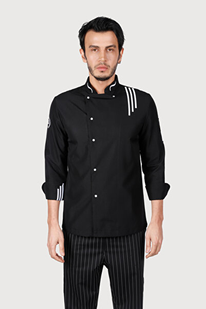 isinigiy سترة مطبخ مطرزة باللون العنابي الذهبي الأصفر