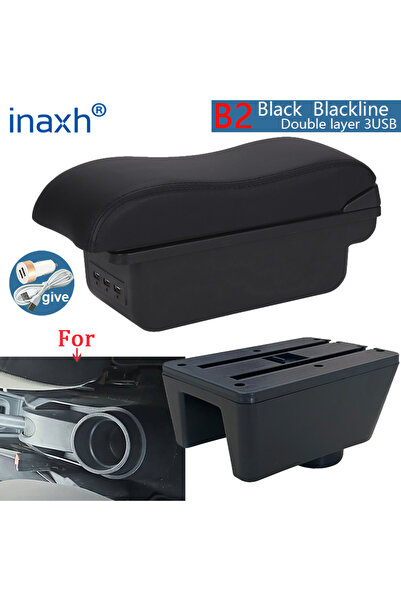 choice2 B2 Black line 3USB For Seat Ibiza Armrest Box For Seat Ibiza 6j Ibiza...