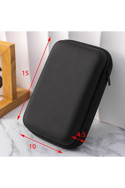 KOQZM 15x10x4.5 Portable Mini 3C Hard Shell Digital Gadgets Storage Bag Artificial Leather Earphone Charge