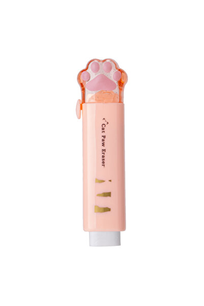 Choice3 Orange Creativity Retractable Kawaii cat claw Pencil eraser Push Pull...