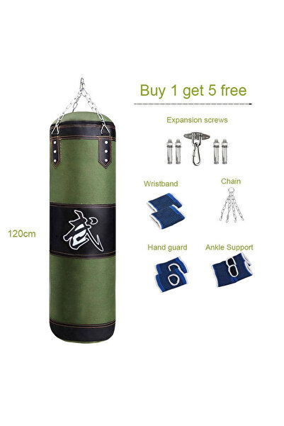 Choice مجموعة أكياس ملاكمة ثقيلة باللون الأخضر مع خطاف سقف وسلسلة فولاذية معل...