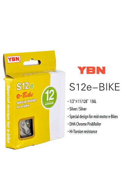 Choice E-Bike S12e 136L YBN E-Bike Chain 8 9 10 11 12 Speed Velocidade Special Design 136 Links Chains 9V 1