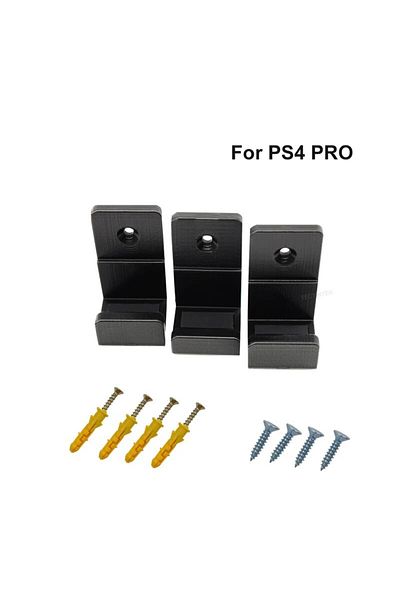 TECTINTER For PS4 Pro 3PCS Wall Mount For PS4 Video Game Console Hanging Host Rack Hook Wall Bracket Holder Br