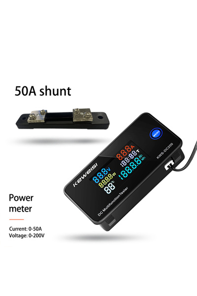 Choice 50A DC200V DC200 الفولتميتر الرقمي KWS 50A/100A DC شاشة عرض ملونة LED ...