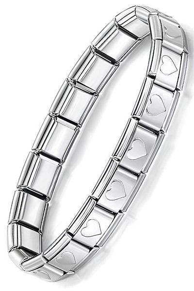 Takı Dükkanı Italian Nomination Tamtur Heart Model Charm Steel Bracelet Scb34