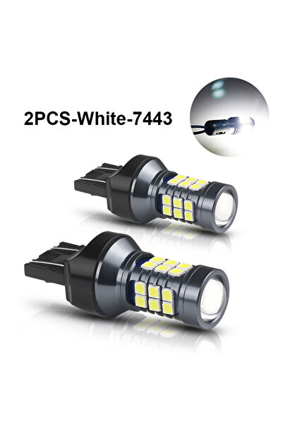 Choice 2PCS-White-7443 NLpearl 2x T20 LED 7440 WY21W W21W Led Bulbs 7443 W21/5W Led T20 Super Bright 3030SM