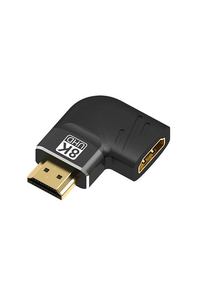 Choice محول 8K HDMI CW90 متوافق مع HDMI بدقة 8K بزاوية 90 درجة ومحول بزاوية قائمة 90 درجة ومحول بزاوية 270 درجة