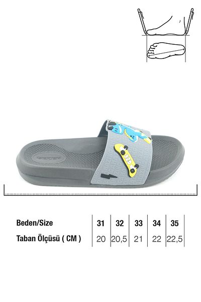 GEZER Boy's Summer Pu Home Bathroom Garden Beach Pool Καθημερινές Παντόφλες