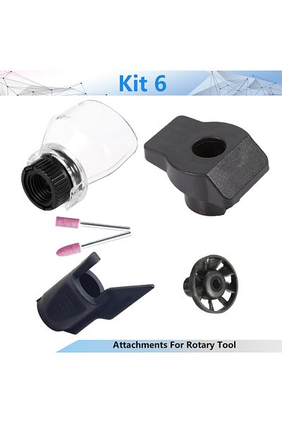 Choice KIT6 NEWONE Rotary Tool DREMEL Attachments 4pcs/set Accessories Saw Sharpening Dust Blower Fan Shiel