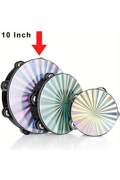 Choice 10 inch 1Pc Radiant Tambourine 6/8/10 inch Tambourine Musical Educational Instrument Rhythm Percussi