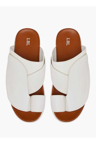 LBL by Shoexpress Textured Slip-On Arabic Sandals with Toe Loop Detail