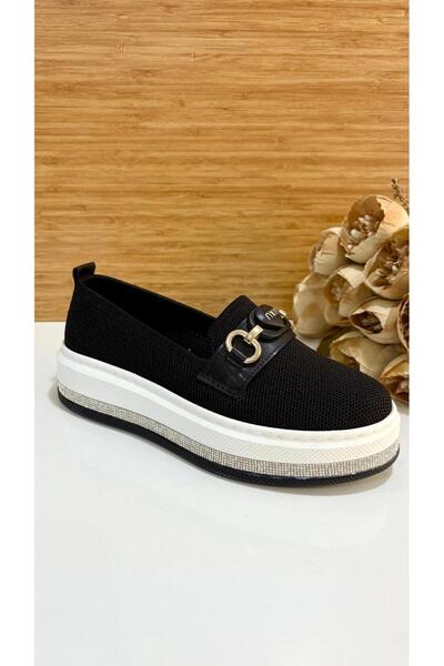 PUNTO 261195 Taşlı Örgü Makosen Babet Ayakkabı