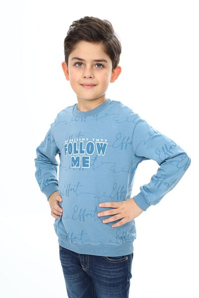 Toontoy Boy's Follow Me Printed Sweatshirt
