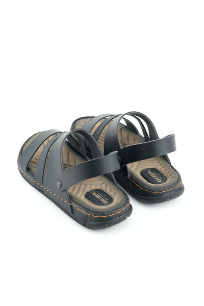 GEZER Yazlık Erkek Suni Deri Rahat Taban Sandalet Terlik