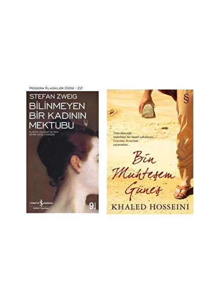 TÜRKİYE İŞ BANKASI KÜLTÜR YAYINLARI Bilinmeyen Bir Kadının Mektubu - Stefan Zweig - Bin Muhteşem Güneş - Khaled Hosseini