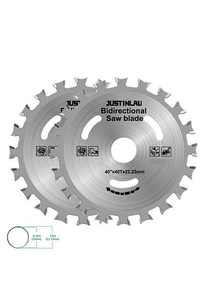 Choice 2pcs 4Inch Alloy Woodworking Double Side Saw Blade Circular Cutting Disc Rotating Drilling Tool For