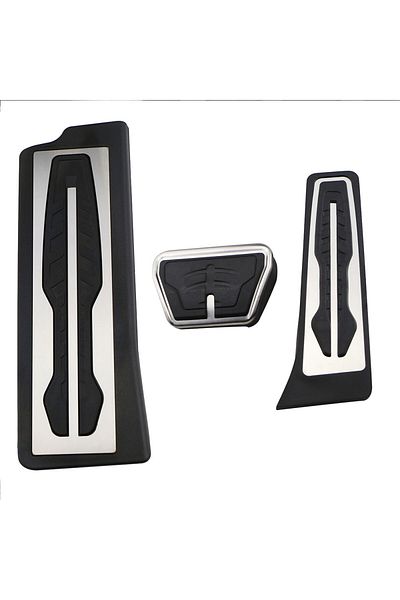 Choice AT with Rest Car Accelerator Fuel Brake Pedal Foot Rest Pedals Plate Cover Non Slip Pads for BMW 3 S