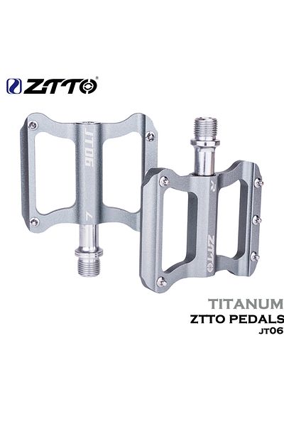 ZTTO JT06 Titanium ZTTO Bicycle Ultralight Anti-slip Pedal 2 Sealed Bearing MTB Road Bike Pedal CNC Foldi