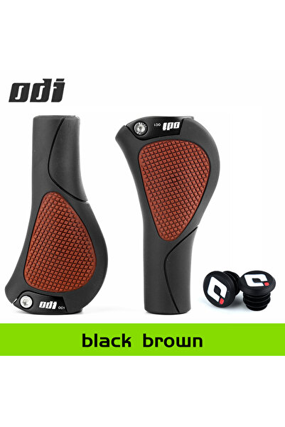 Choice مقابض دراجات ODI OC1 سوداء-بنية مقاس 22.2 مم، غطاء مقود دراجة جبلية، مقابض مضادة للانزلاق، مريحة