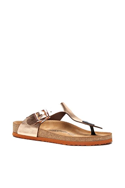 Comfortfüsse شبشب نسائي من الجلد الوردي بنعل من الفلين التشريحي