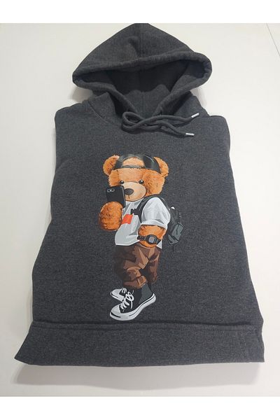 M MOONCOVER Φούτερ Unisex με κουκούλα Teddy printed - 3 νήματα