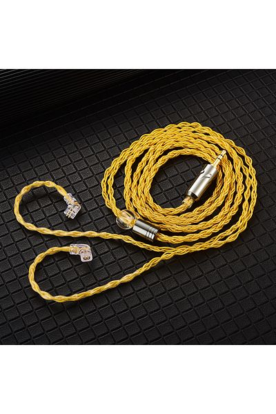 Choice Yellow Original QKZ T1 200 Core TC Silver Plated Hifi Earphone Update Cable MMCX/2Pin Connector Use