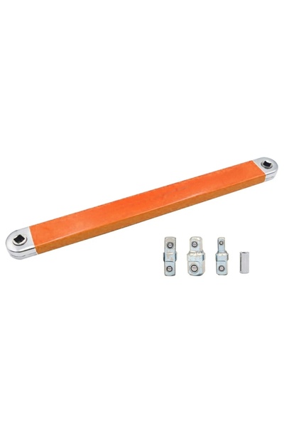 Choice1 orange color Versatile Extension Ratchet Wrench With 1/2", 1/4" And 3...