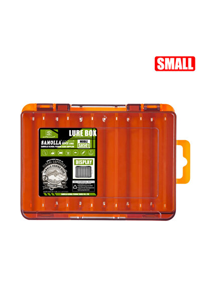Choice small orange Fishing Tackle Box 14 Compartments Fishing Accessories Lu...