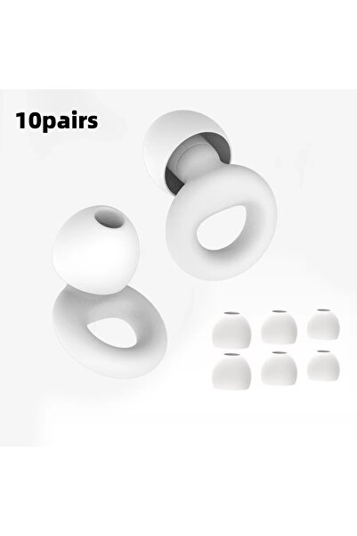 Choice White HUAK 8 Ear Tips in XS/S/M/L Quiet Ear Plugs for Noise Reduction – Super Soft, Reusable Hearing