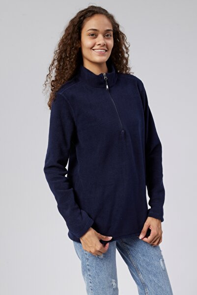 M MOONCOVER Φούτερ από φλις φλις με κρύο γιακά με κανονική εφαρμογή