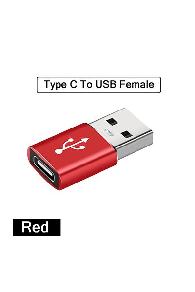 Choice أحمر D 2 قطعة 2 قطعة USB 3.0 إلى Type C OTG موصل محول شاحن Type-C إلى USB ذكر إلى Type-c Adapt C