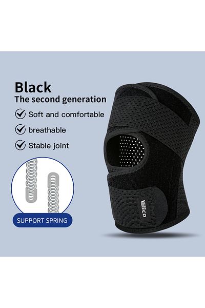 Choice S AB003-BK 1PC Sports Kneepad Men Women Pressurized Elastic Knee Pads Arthritis Joints Protector Fit