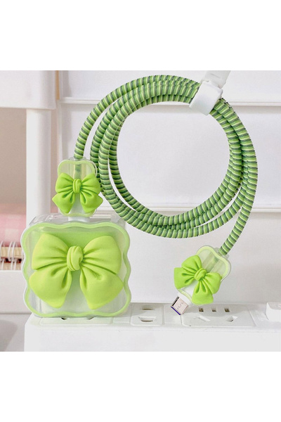 Choice منظم كابلات شاحن Green02 لأجهزة iPhone 15 و14 و11 و17 (18 واط و20 واط)...