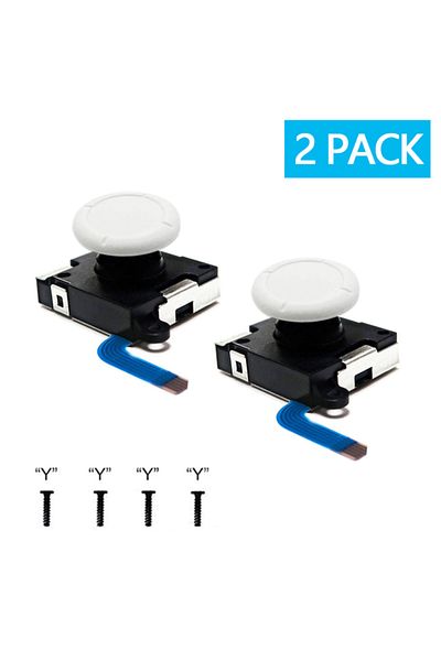 karbeen 2pcs White Original Replacement 3d Joystick For Nin-tendo Switch And Switch Lite 3d Joystick Analog