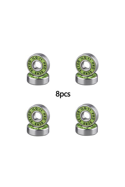 Choice green 8PC bearings ILQ-11 high-speed bearings are suitable forskateboard long board inline roller sk
