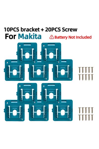 Choice 10pcs With Screws Battery Holder For Makita 18v Li-ion Battery Tools Machine Holder Storage Rack Wal