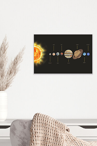 qoeuyl boutique Solar System Solar System No:2 Πίνακας αφίσας ξύλου MDF 18x27