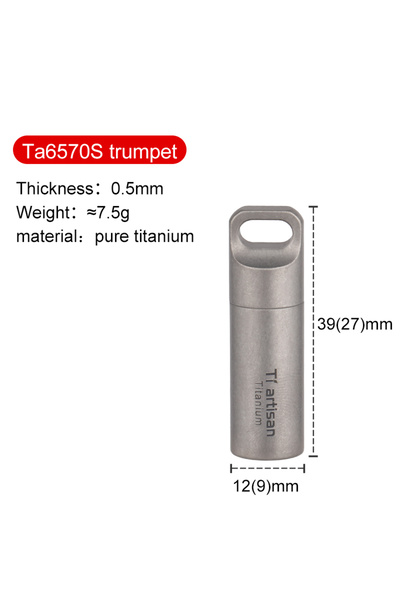 Choice S Tiartisan Titanium Mini EDC Tools Portable Sealed Medicine Bottle Ho...