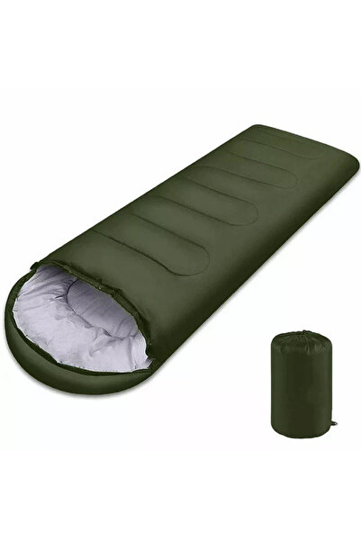 Choice كيس نوم أخضر للتخييم خفيف الوزن ودافئ مناسب لجميع المواسم، مصنوع من القطن للشتاء