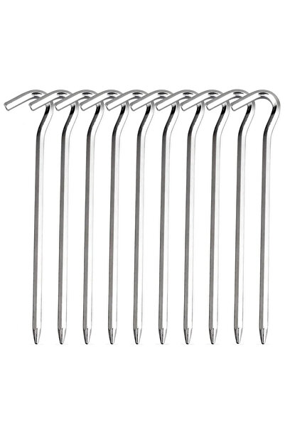 Choice Rhombus 10pcs 10pcs Aluminum Tent Stakes Pegs with Hooks,Outdoor Trave...